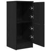 vidaXL Sideboard 2 pcs Schwarz Eichen-Optik 30 x 30 x 70 cm