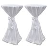 2 x Tischhusse Stehtischhusse wei&szlig; 70 cm