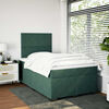 vidaXL Boxspringbett mit Matratze Dunkelgr&uuml;n 120x200 cm Samt