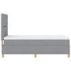 vidaXL Boxspringbett mit Matratze Hellgrau 100 x 200 cm Stoff