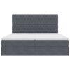 vidaXL Aufbewahrungsbett mit Matratze Dunkelgrau 200 x 200 cm Samt