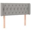 vidaXL Kopfteil mit Ohren Hellgrau 93x16x78/88 cm Stoff