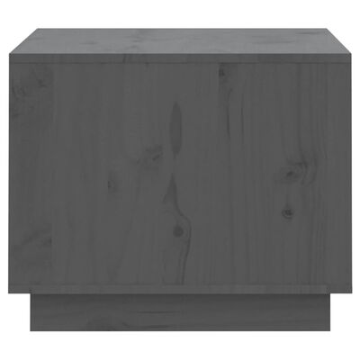 vidaXL Couchtisch Grau 120x50x40,5 cm Massivholz Kiefer