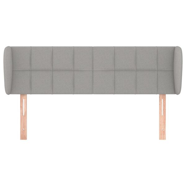 vidaXL Kopfteil mit Ohren Hellgrau 147x23x78/88 cm Stoff