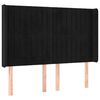 vidaXL Boxspringbett mit Matratze & LED Schwarz 140x190 cm Samt