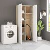 vidaXL Lagerschrank Wei&szlig; Sonoma-Eiche 80x35,5x180 cm Holzwerkstoff