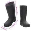 vidaXL Gummistiefel Schwarz Gr&ouml;&szlig;e 40 PVC