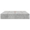 vidaXL Aufbewahrungsbettgestell Beton Grau 200 x 200 cm Holzwerkstoff