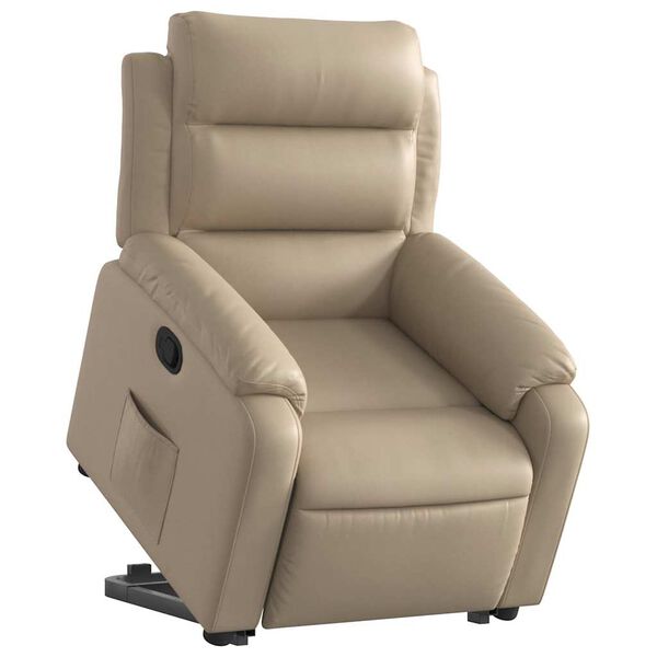 vidaXL Relaxsessel mit Aufstehhilfe Cappuccino-Braun Kunstleder