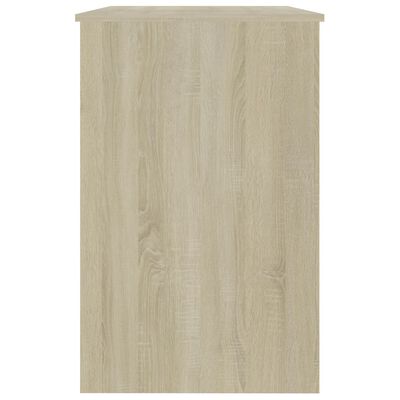 vidaXL Schreibtisch Weiß Sonoma-Eiche 100x50x76 cm Holzwerkstoff