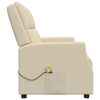 vidaXL 2-Sitzer Massagesessel Creme Kunstleder