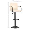vidaXL Barhocker Creme Stoff