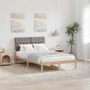 vidaXL Bettgestell mit gepolstertem Kopfteil Braun 120 x 190 cm