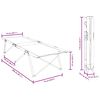 vidaXL Klapp Schlafbett f&uuml;rs Camping 2 pcs Gr&uuml;n 206 x 76 x 74 cm