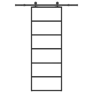 vidaXL Schiebet&uuml;r mit Beschlag 76x205 cm ESG-Glas & Aluminium