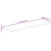vidaXL Tischplatte 110x40x2,5 cm Rechteckig Massivholz Mango