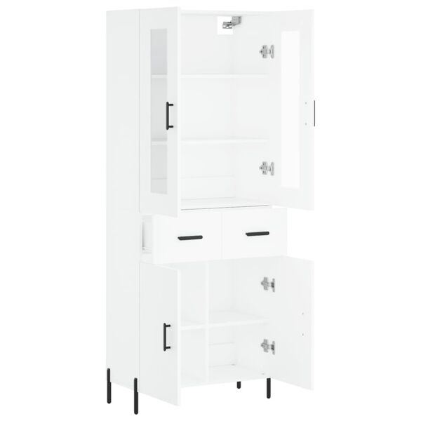 vidaXL Highboard Wei&szlig; 69,5x34x180 cm Holzwerkstoff