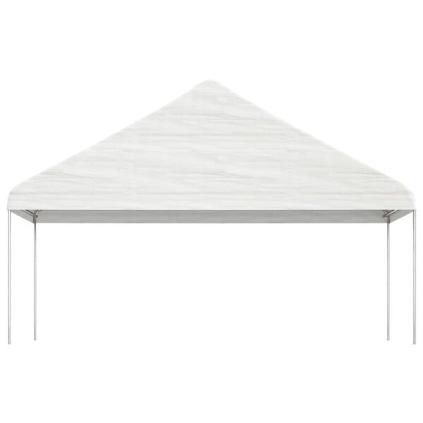 vidaXL Pavillon mit Dach Wei&szlig; 13,38x5,88x3,75 m Polyethylen