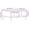 vidaXL Couchtisch Altholz-Optik 60x60x30 cm Holzwerkstoff