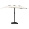 vidaXL Garten-Sonnenschirm Sand und Anthrazit 385 x 209 x 244 cm
