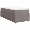 vidaXL Boxspringbett mit Matratze Taupe 80x200 cm Stoff
