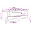 vidaXL Tagesbett mit Kopfteil Altholz 100 x 200 cm Holzwerkstoff