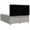 vidaXL Boxspringbett mit Matratze Hellgrau 180x200 cm Stoff