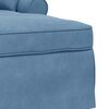 vidaXL Chaise Lounge mit Rock Blau 91 x 157 x 91 cm Rippenstoff