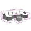 vidaXL 8-tlg. Garten-Sofagarnitur mit Kissen Beige Poly Rattan