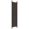 vidaXL 6-tlg. Paravent Braun 300x220 cm Stoff