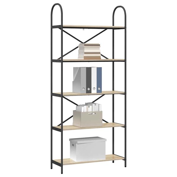 vidaXL B&uuml;cherregal Sonoma-Eiche 80 x 30 x 183 cm Holzwerkstoff