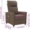 vidaXL Massagesessel Taupe Stoff