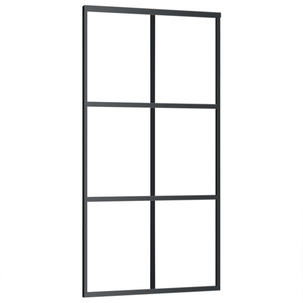 vidaXL Schiebet&uuml;r mit Beschlag ESG-Glas & Aluminium 102x205 cm
