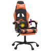 vidaXL Gaming-Stuhl mit Fu&szlig;st&uuml;tze Drehbar Schwarz & Orange Kunstleder