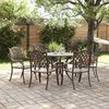 vidaXL Garten Essgruppe 7 pcs Bronze 90 x 90 x 75 cm Gussaluminium