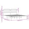 vidaXL Bettgestell mit Kopfteil Metall Schwarz 193x203 cm