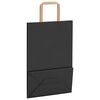 vidaXL Papiertragetaschen 50 Stk. mit Henkeln Schwarz 21x11x31 cm