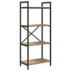 vidaXL B&uuml;cherregal 4 Ebenen 56 x 34 x 133,5 cm Holzwerkstoff