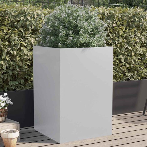 vidaXL Pflanzk&uuml;bel Silbern 52x48x75 cm Verzinkter Stahl