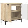 vidaXL Badezimmerm&ouml;bel Set mit Regal 3 pcs Sonoma-Eiche Holzwerkstoff