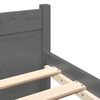vidaXL Massivholzbett Grau 75x190 cm