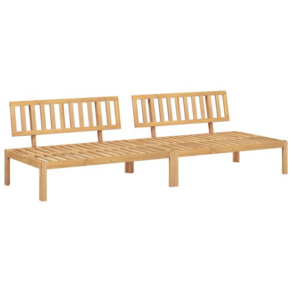 vidaXL Sofa Set mit Kissen Uni 2 pcs Taupe Massivholz Akazie