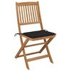 vidaXL Klappbare Gartenst&uuml;hle 8 Stk. mit Kissen Massivholz Akazie