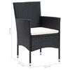 vidaXL Garten-Essstühle 4 Stk. Poly Rattan Schwarz