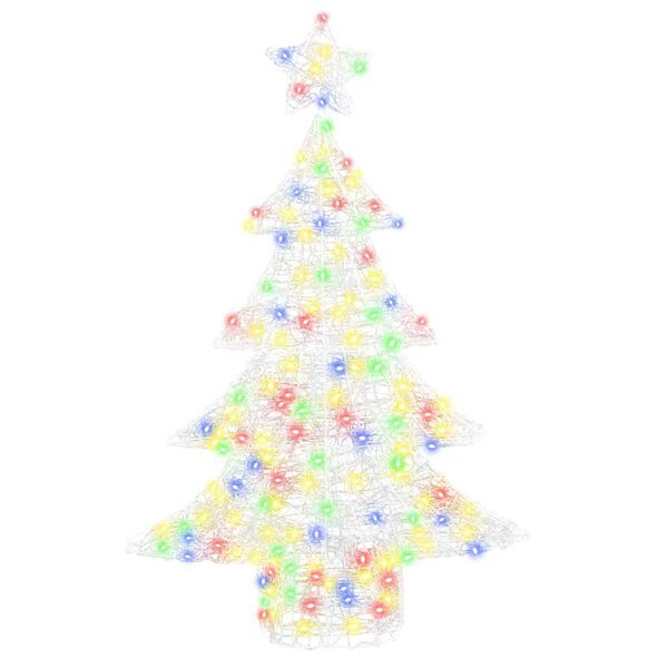 vidaXL Weihnachtsbaum mit 100 LEDs Mehrfarbig 120 cm Acryl