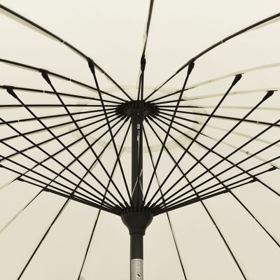 vidaXL Sonnenschirm mit Aluminium-Mast 270 cm Sandweiß