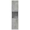 vidaXL 5-tlg. Badm&ouml;bel-Set Betongrau Holzwerkstoff