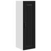 vidaXL Wandschrank PORTO Schwarz 30 x 31 x 100 cm Holzwerkstoff