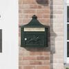 vidaXL Wandmontierter Briefkasten Gr&uuml;n 40,5 x 16 x 45 cm Gussaluminium