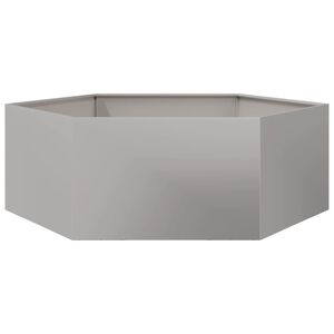 vidaXL Pflanzk&uuml;bel Sechseckig 138x120x45 Edelstahl